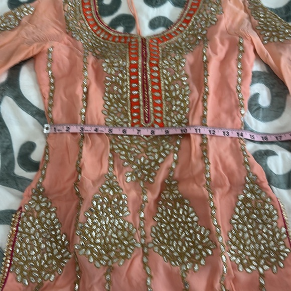 INDIAN PEACH SHARARA - Picture 3 of 11